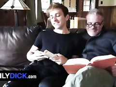 Cute Twink Boy Bar Addison Gets Double Dicked By Hunk Step Grandpa And Perv Step Dad - FamilyDick